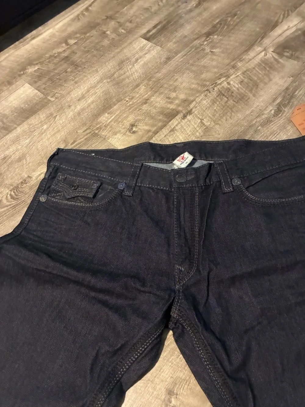 True Religion Jeans Men’s SZ 44 Ricky Big QT Blue Black Grey Made In Usa